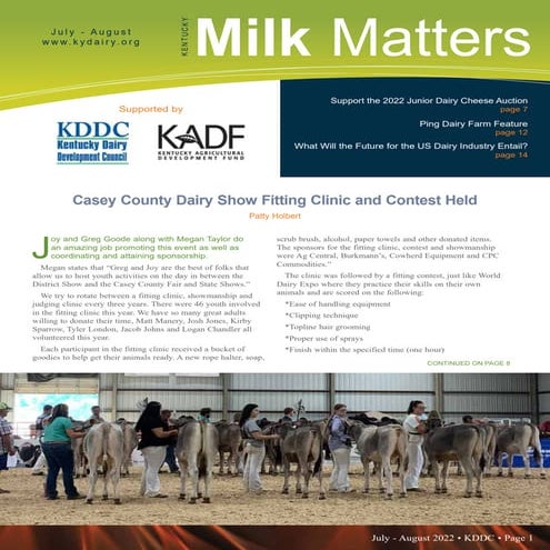 Kentucky Milk Matters - KDDC March April 2024 | PDF