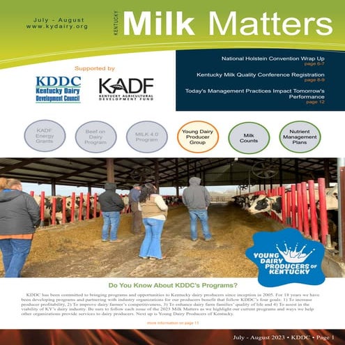 KY MIlk Matters July/August 2023 | PDF