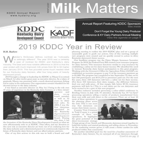 Kentucky Milk Matters - KDDC March April 2024 | PDF