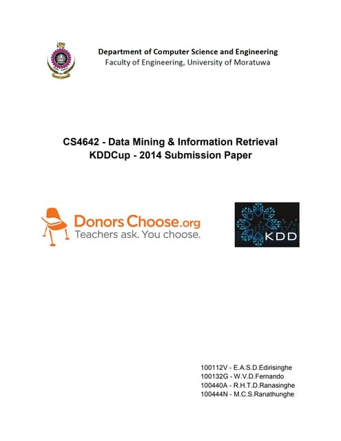 KDD Cup Research Paper