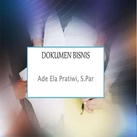 Kd dokumen bisnis