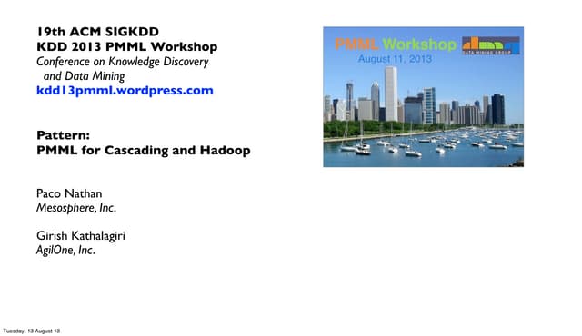 Pattern: PMML for Cascading and Hadoop
