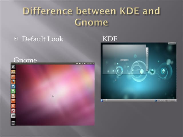 Kde and gnome comparison