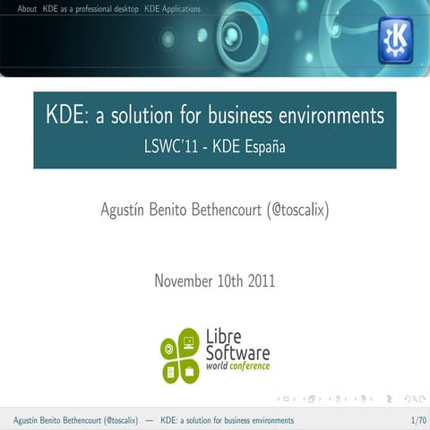 KDE: a solution for business environments