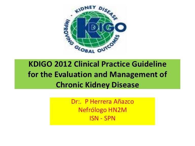 Kdigo 2012 clinical practice guideline