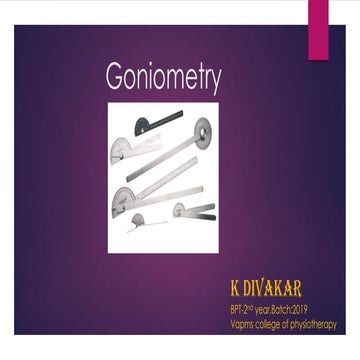Goniometer by K Divakar 