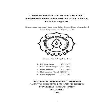 Penyajian Data dalam Bentuk Diagram Batang, Lambang, Garis dan Lingkaran