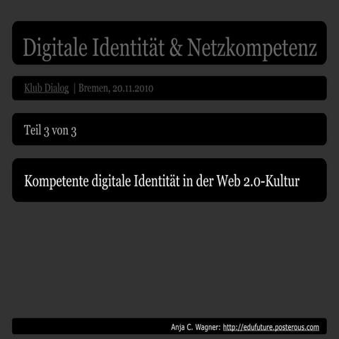Kompetente digitale Identität in der Web 2.0-Kultur