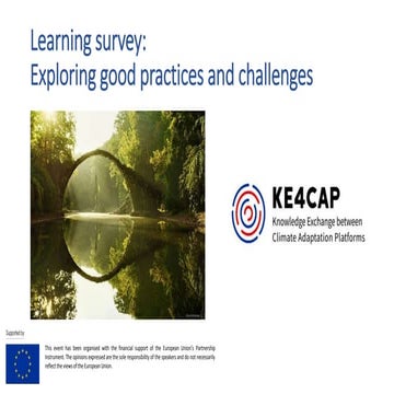 KE4CAP learning survey: Exploring good practices and challenges - Julia Barrott