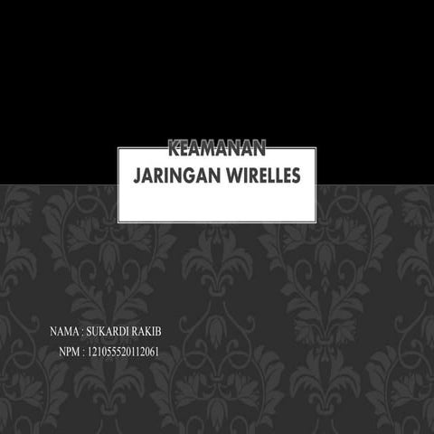 Keamanan jaringan wirelles
