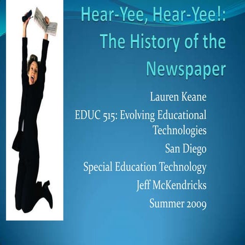 Evolution of Newspapers EDUC 515