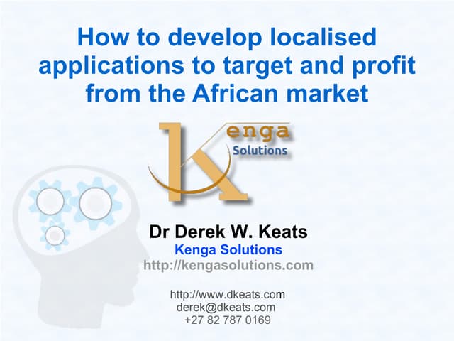 The business opportunities in capacity building for APPS development in Africa