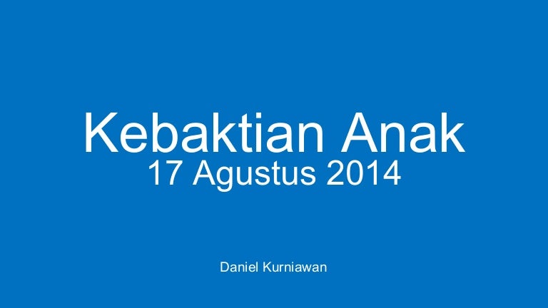 Slide Cerita Sekolah Minggu 17 Agustus