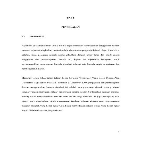 Keberkesanan penggunaan kaedah simulasi dapat meningkatkan prestasi pelajar d...