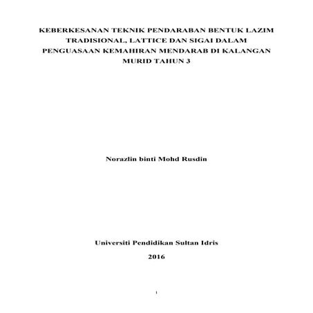 Keberkesanan Tiga Teknik Darab