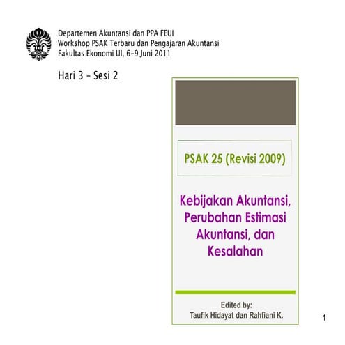 Kebijakan akuntansi, perubahan estimasi akuntansi & kesalahan