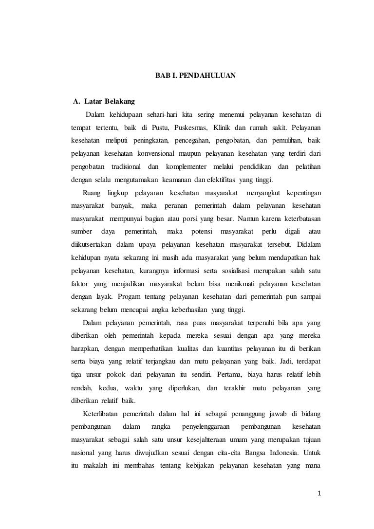 Kebijakan Pelayanan Kesehatan