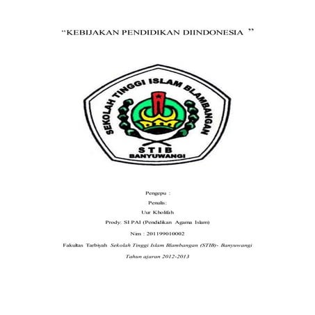 Kebijakan Pendidikan Diindonesia Docx
