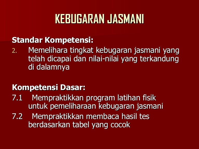 Kebugaran Jasmani