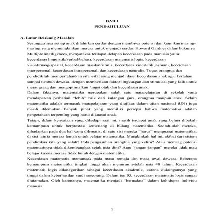 Kecerdasan anak usia dini