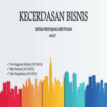 Kecerdasan bisnis- Sistem Penunjang Keputusan