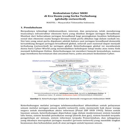 Kedaulatan Cyber NKRI di Era Dunia yang Serba Terhubung  (globally-networked)