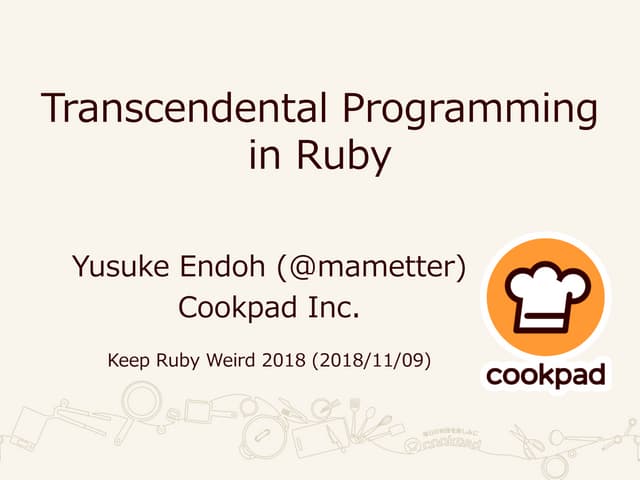 Transcendental Programming in Ruby