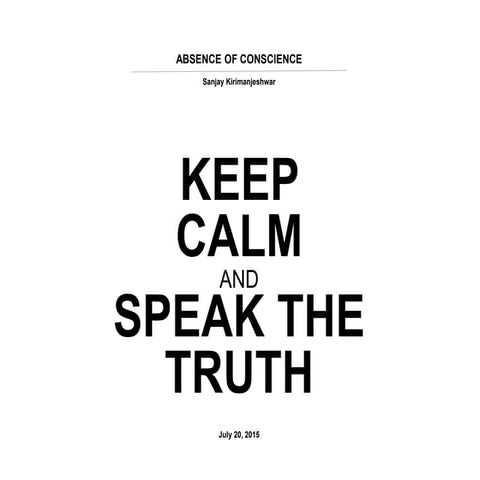 KEEP CALM AND SPEAK THE TRUTH