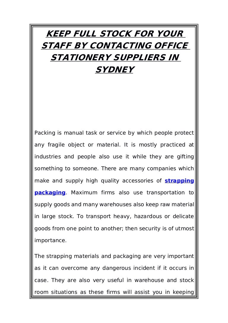 office stationery suppliers