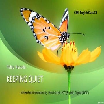 Keeping Quiet  POEM