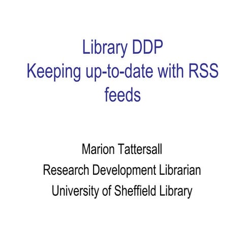 Keeping up to date with RSS feeds