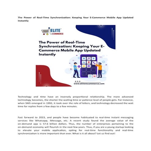The Power of Real-Time Synchronization: Keeping Your E-Commerce Mobile ...