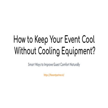 Smart Strategies to Keep Summer Events Cool Without Equipment | PDF