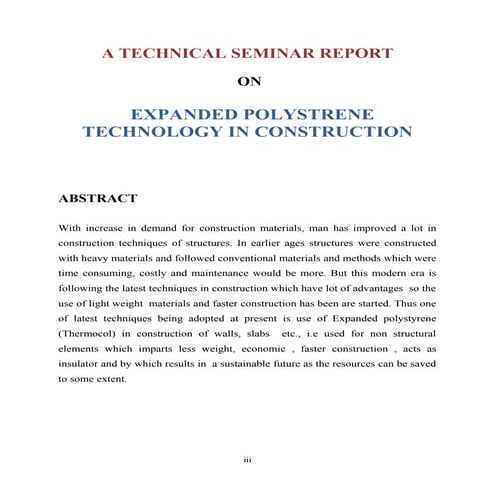 expanded polystyrene technology in construction