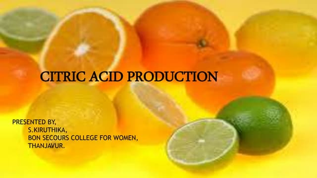 Citric Acid Production