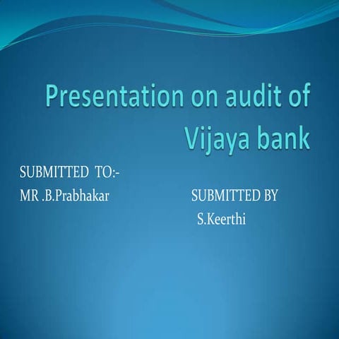 vijaya bank audit procedure