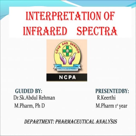 Interpretation of IR spectra