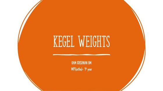 KEGEL WEIGHTS/ VAGINAL WEIGHT LIFTING