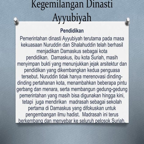 Kegemilangan dinasti ayyubiyah