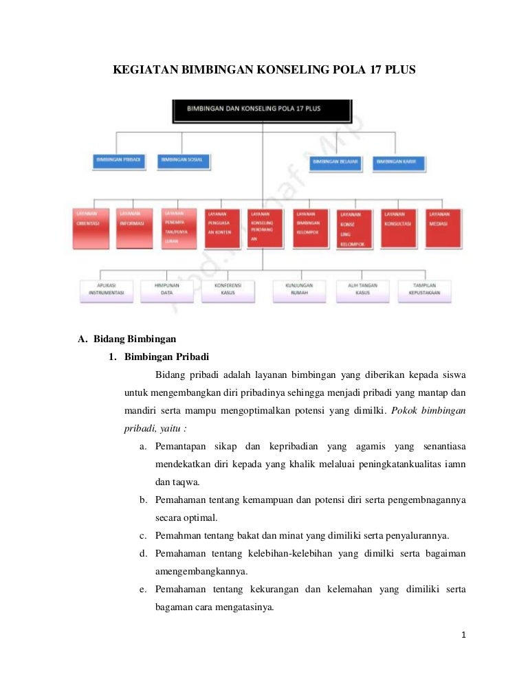 Kegiatan Bimbingan Konseling Pola 17 Plus