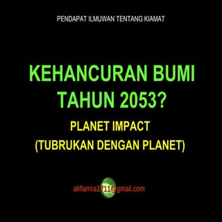 Kehancuran bumi tahun 2053