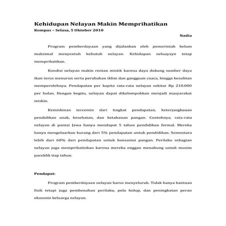 Kehidupan nelayan makin memprihatikan