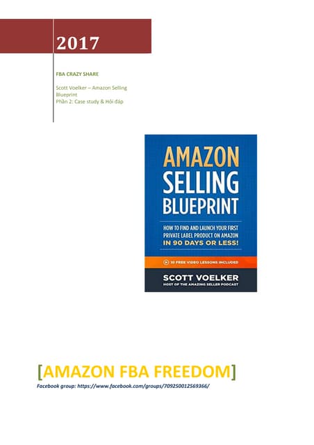 Amazon FBA Selling Blueprint Case Study | PDF