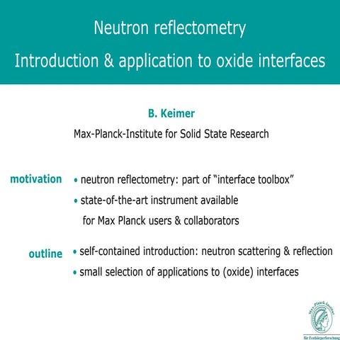 Neutron Refractometry - B Kreimer