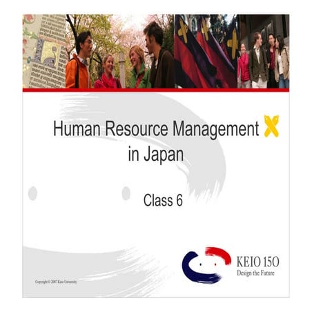 Keio university class 6 human resource management in japan