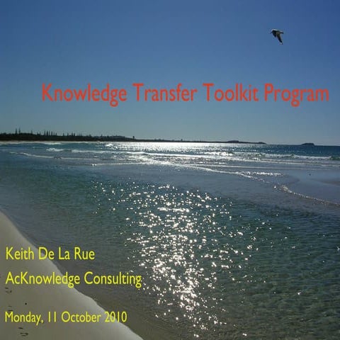 Knowledge Transfer Toolkit Program