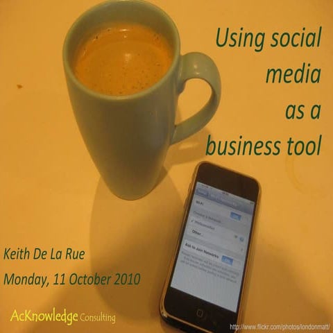 Using social media as a business tool