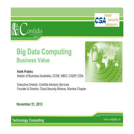 Keith Prabhu - Big Data Cloud Computing