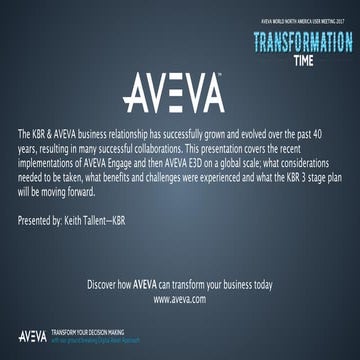 Moving To New AVEVA Technology
