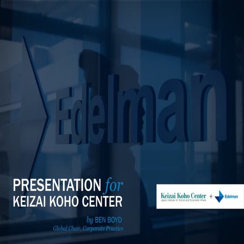 Presentation for Keizai Koho Center by Ben Boyd